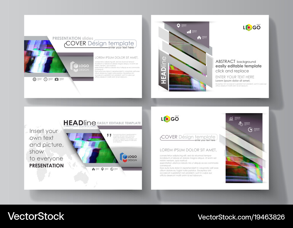 Business templates for presentation slides easy Vector Image