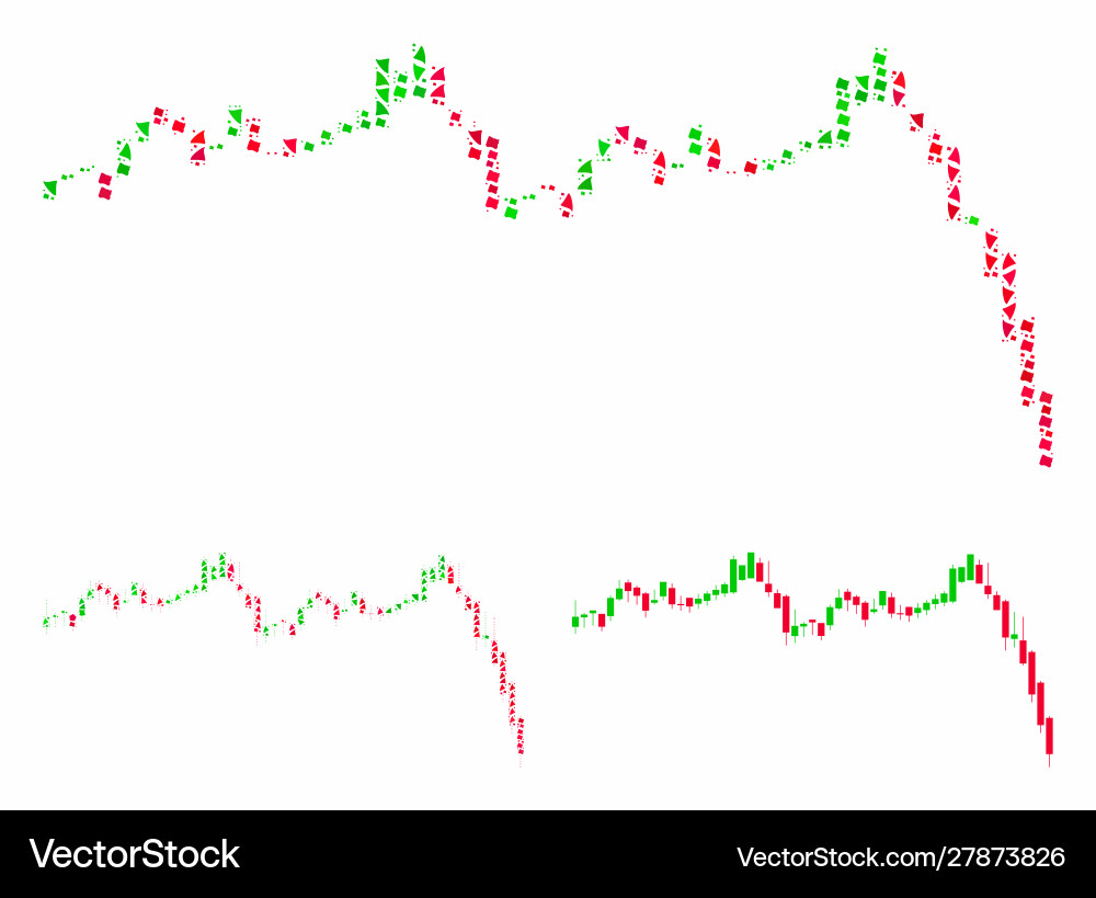 Candlestick graph falling acceleration composition Candlestick graph falling acceleration composition vector image