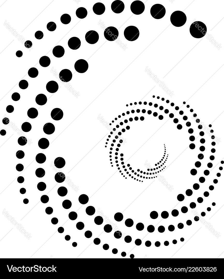 Concentric Dot Radial Pattern Vector Image