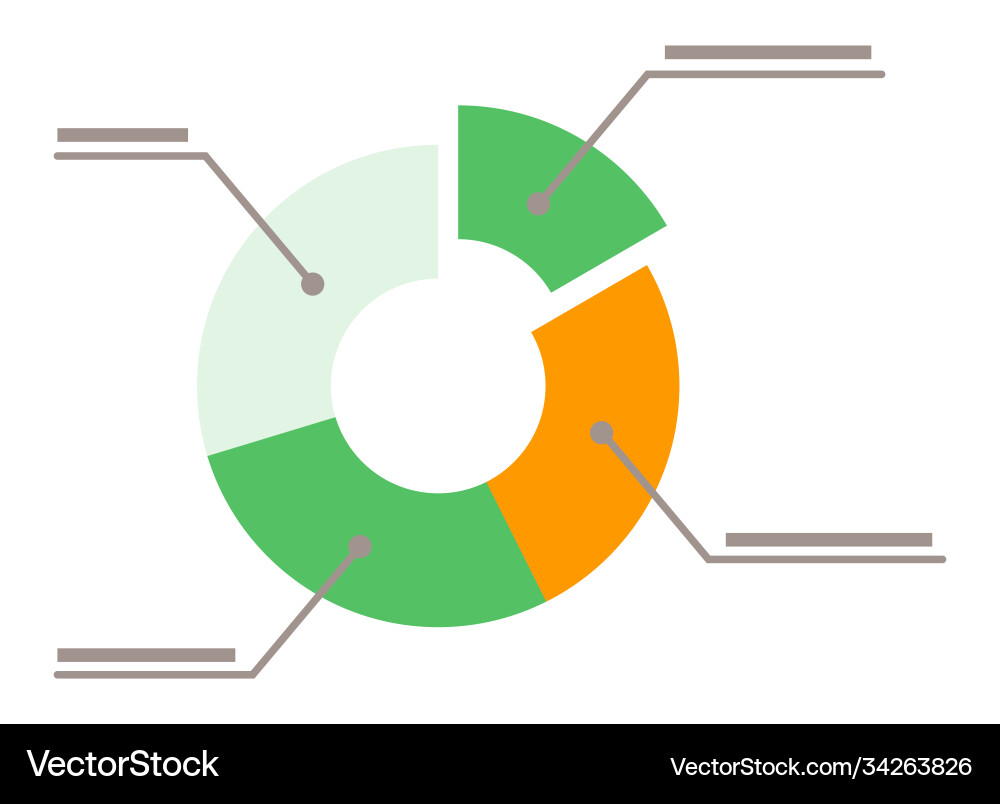 Diagram with statistics and analytics for report Vector Image