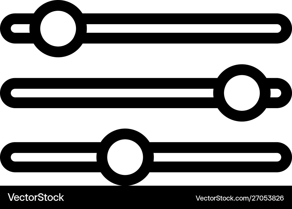 Filter Settings Icon - Minimal Control vector image