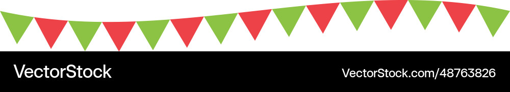 Flag separator border wavy line triangle pattern Flag separator border wavy line triangle pattern vector image