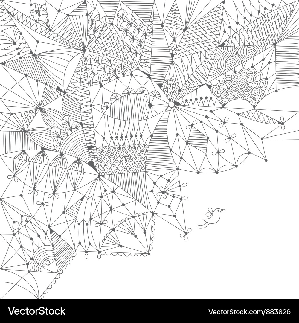 Intricate Floral Pattern Background Vector Image
