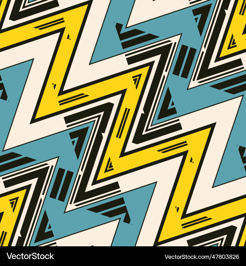 Multicolor glitch effect textured chevron pattern Multicolor glitch effect textured chevron pattern vector image