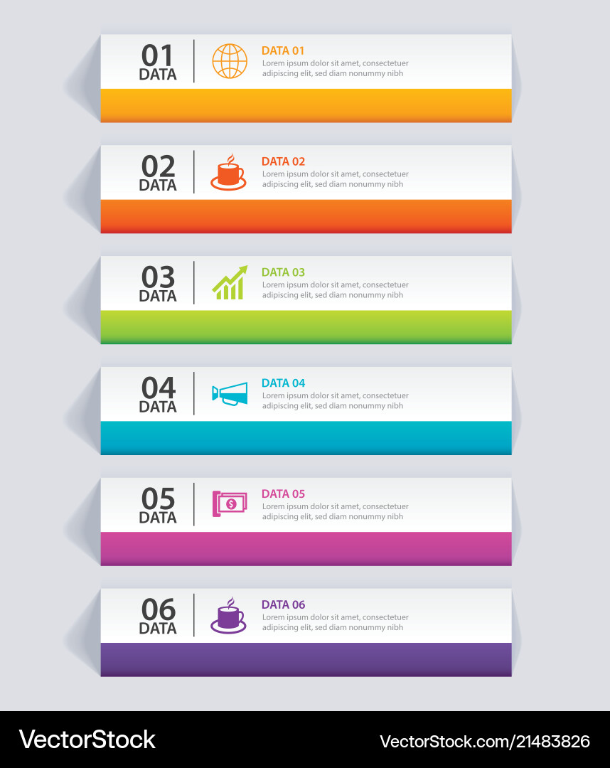 Paper Index Tabs - Data Layout vector image
