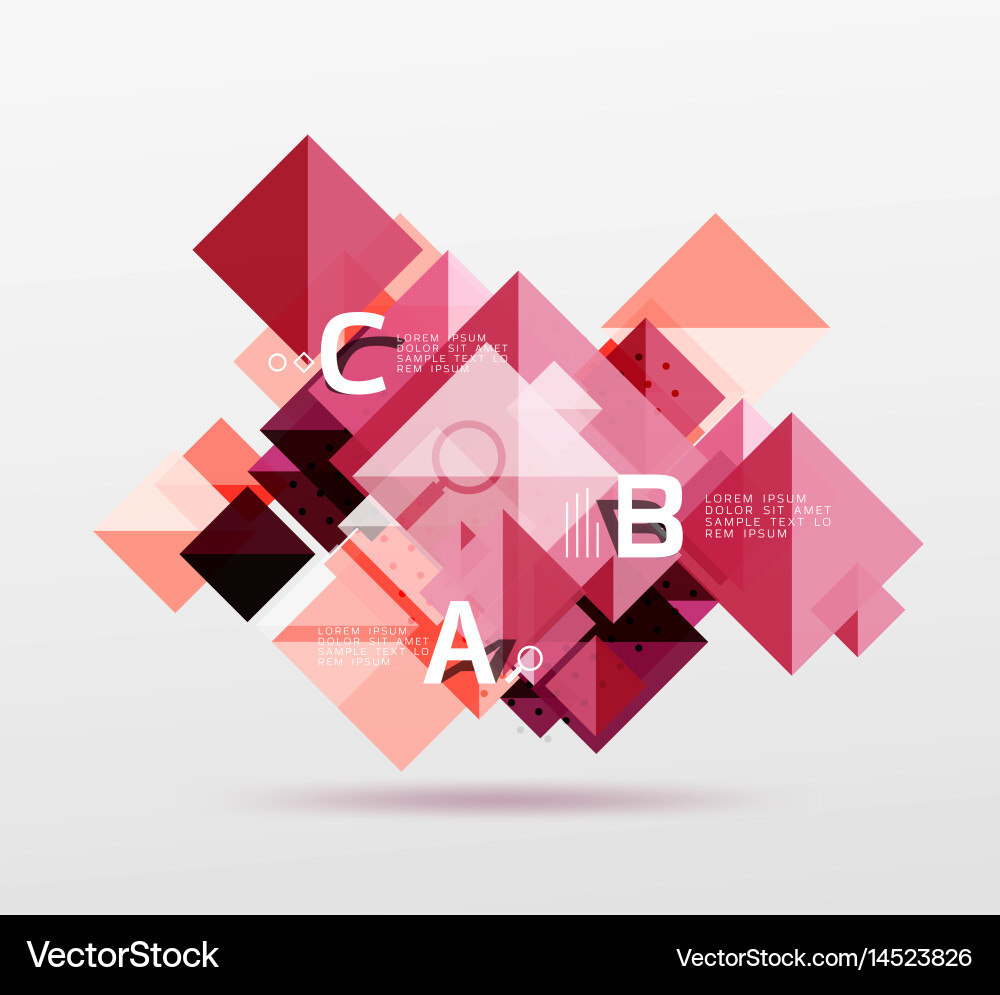 Repetition of overlapping color squares vector image