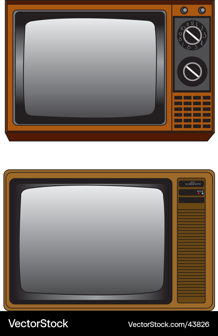 Retro Television Set vector image