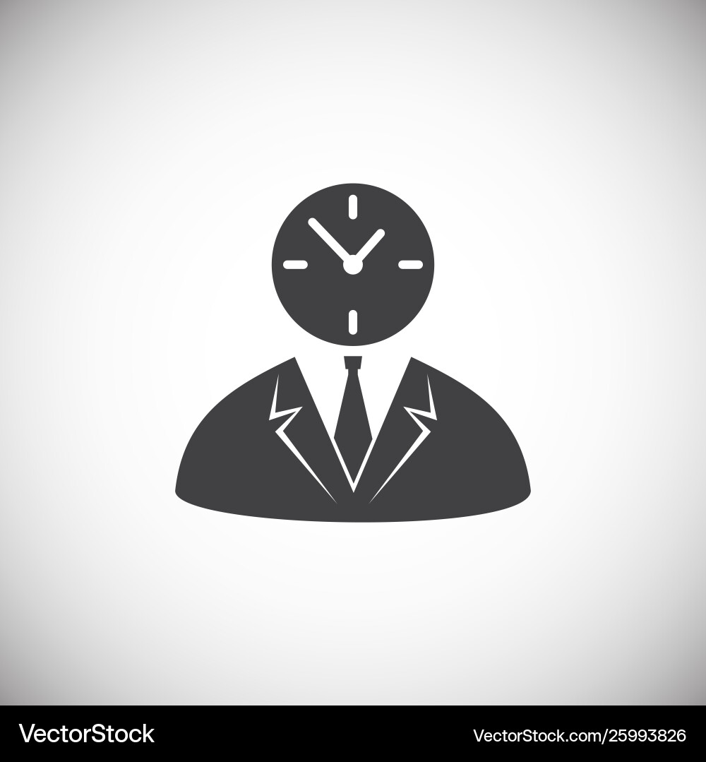 Time management related icon on background Vector Image