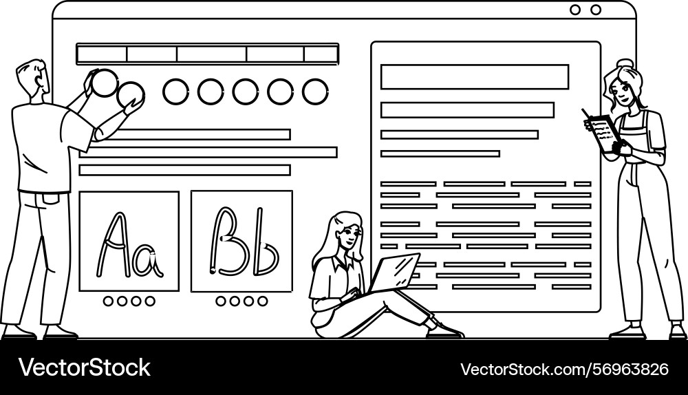 Ux style guide website Ux style guide website Vector Image