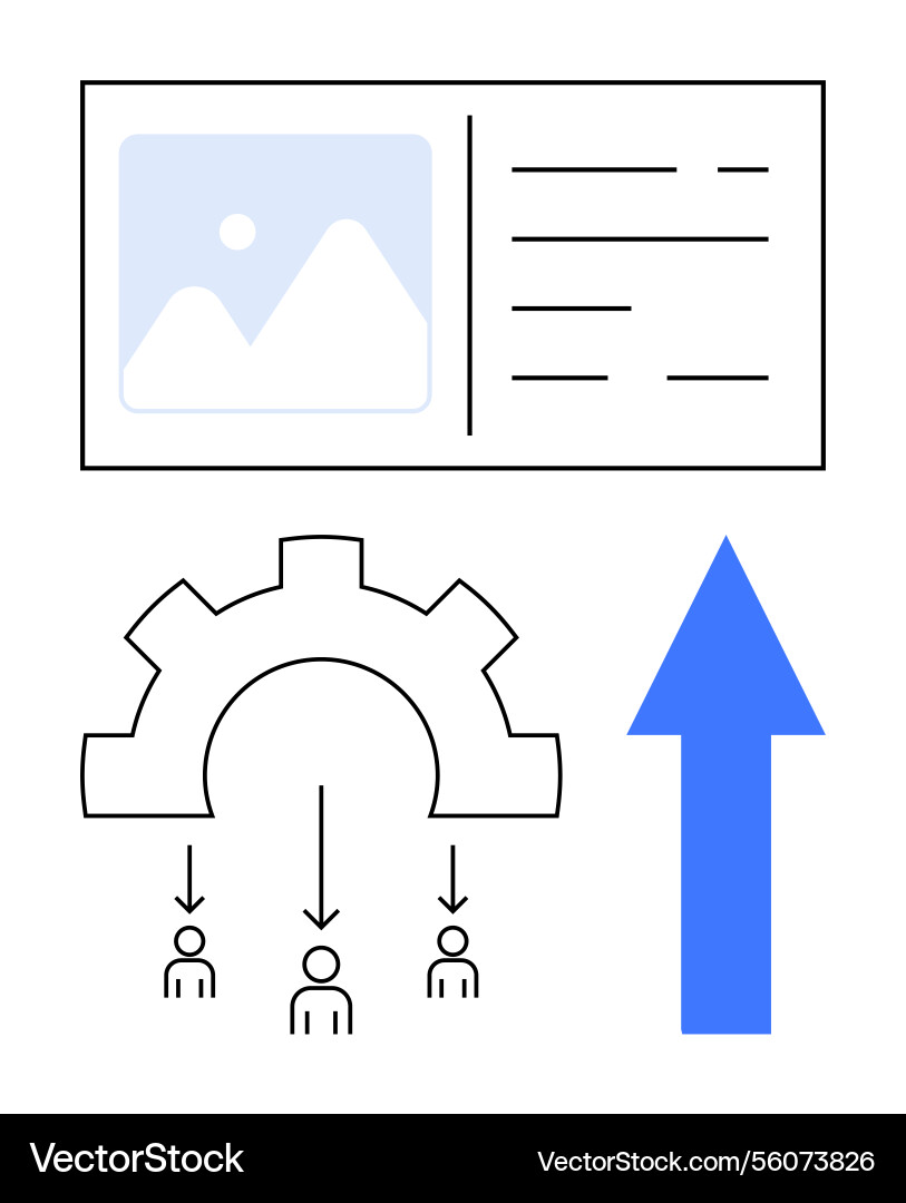 Workflow automation with team hierarchy Workflow automation with team hierarchy vector image