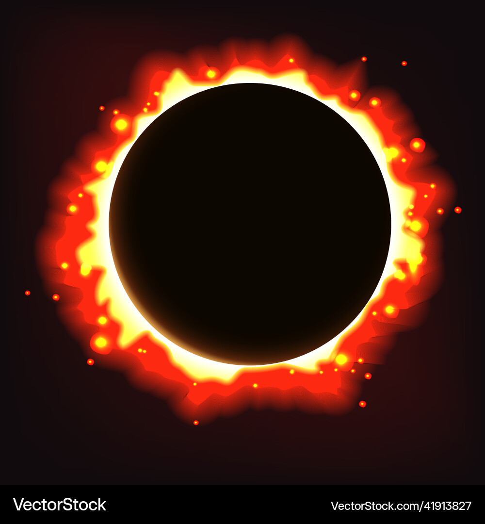 Abstract solar eclipse background Vector Image