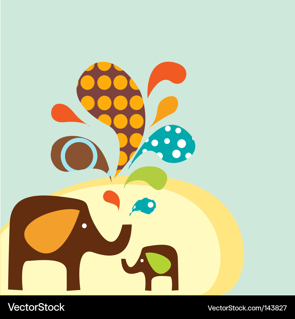 Adorable Elephant Parade Vector Image