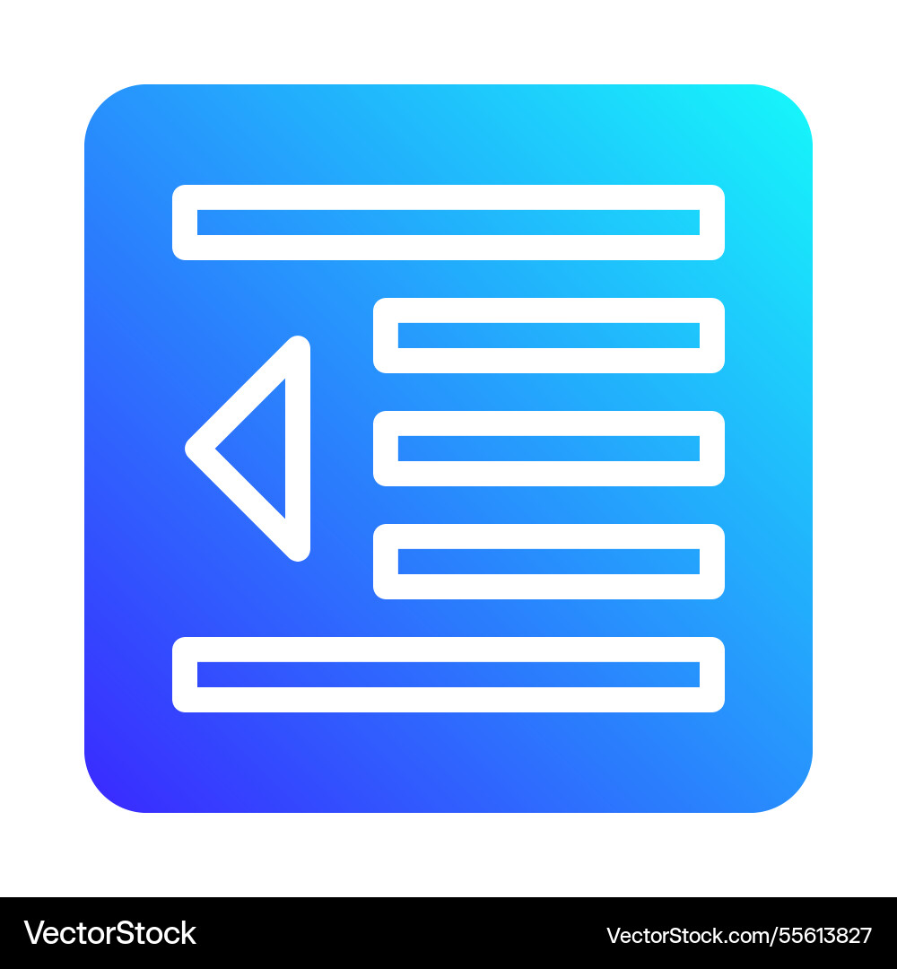 Align left icon for user interface design use vector image