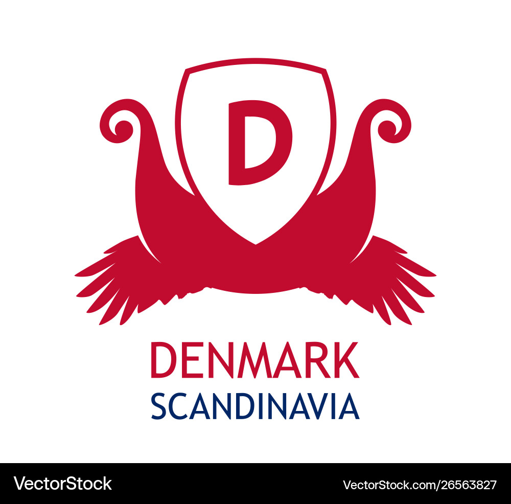 Coat arms for danish business company logo Coat arms for danish business company logo vector image