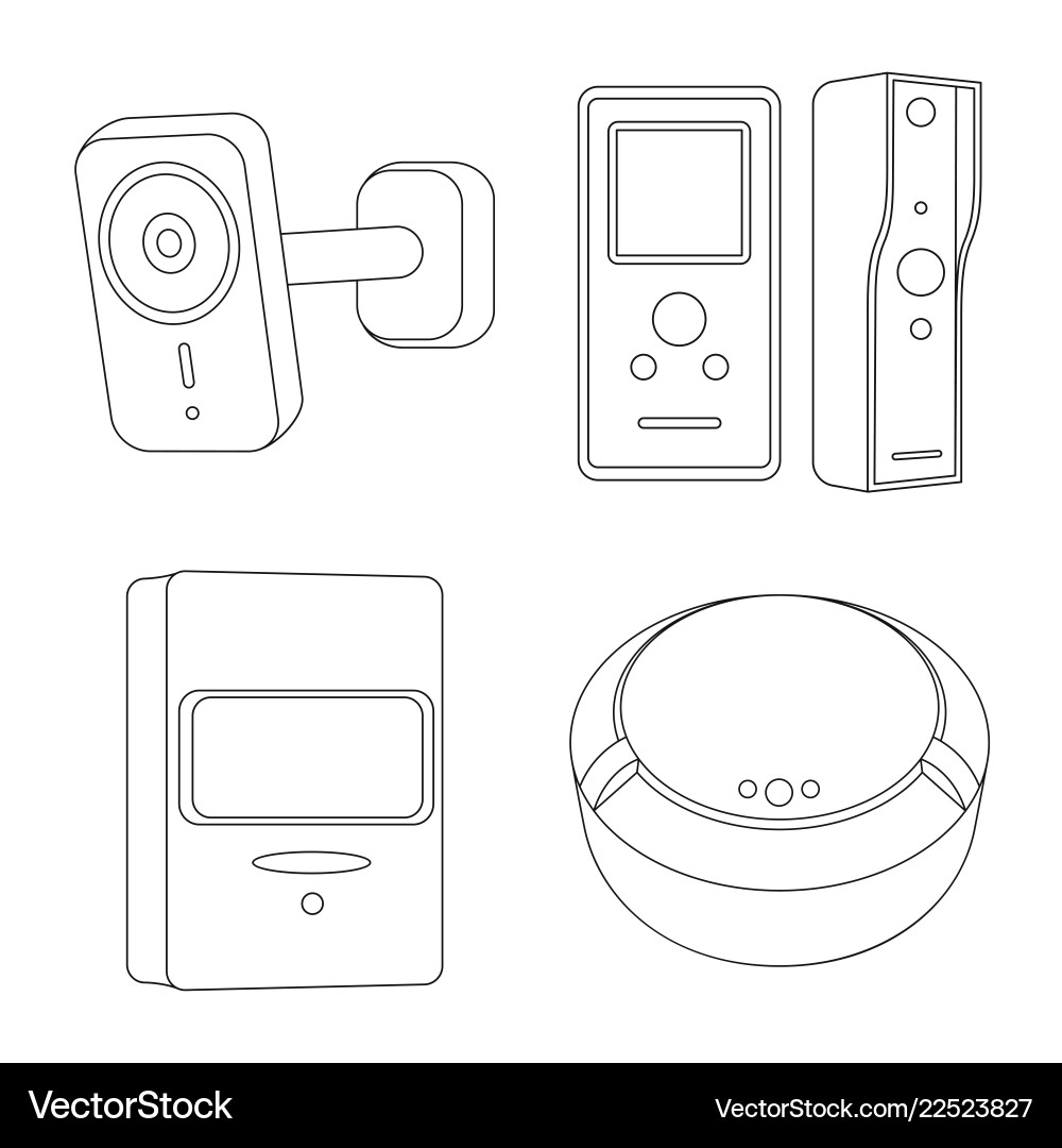 Isolated object of cctv and camera symbol Vector Image