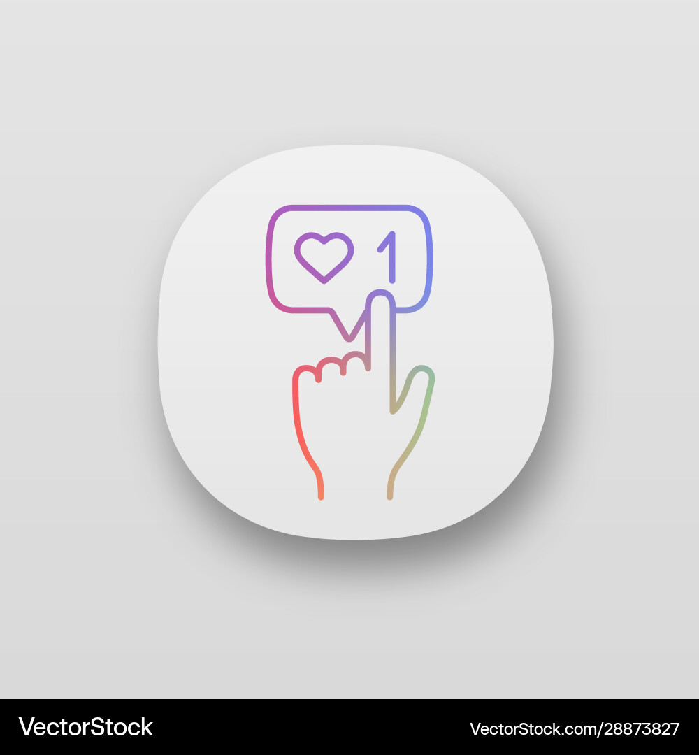 Like counter button app icons set Like counter button app icons set Vector Image