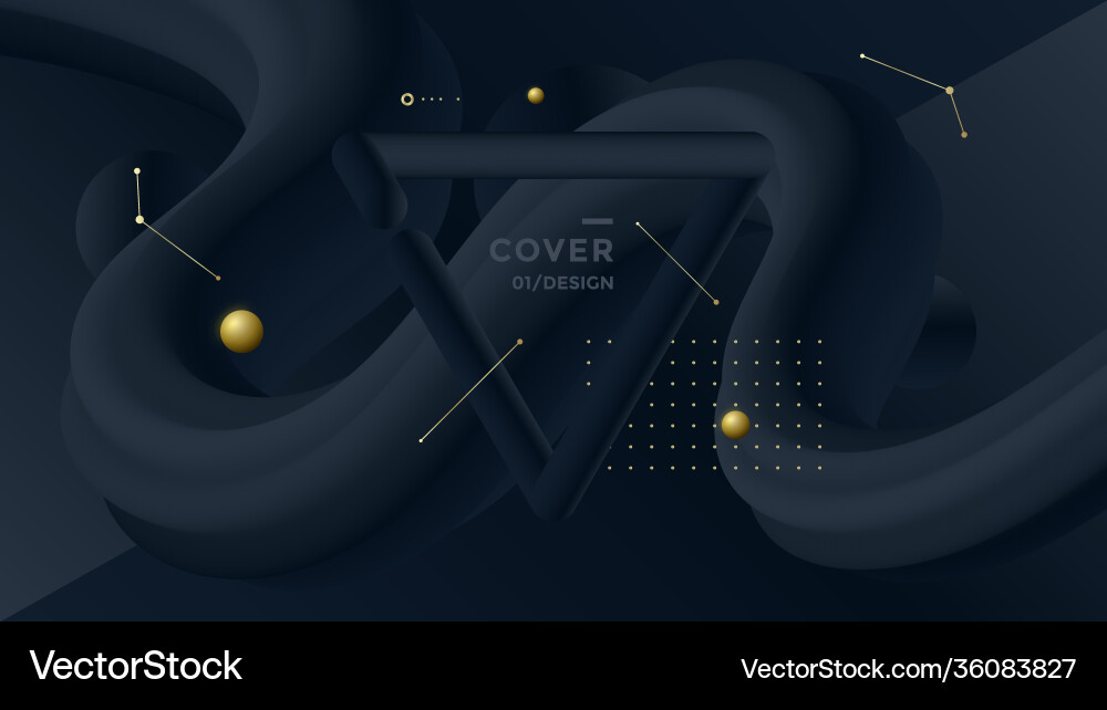 Poster design with fluid 3d shapes in neumorphism vector image
