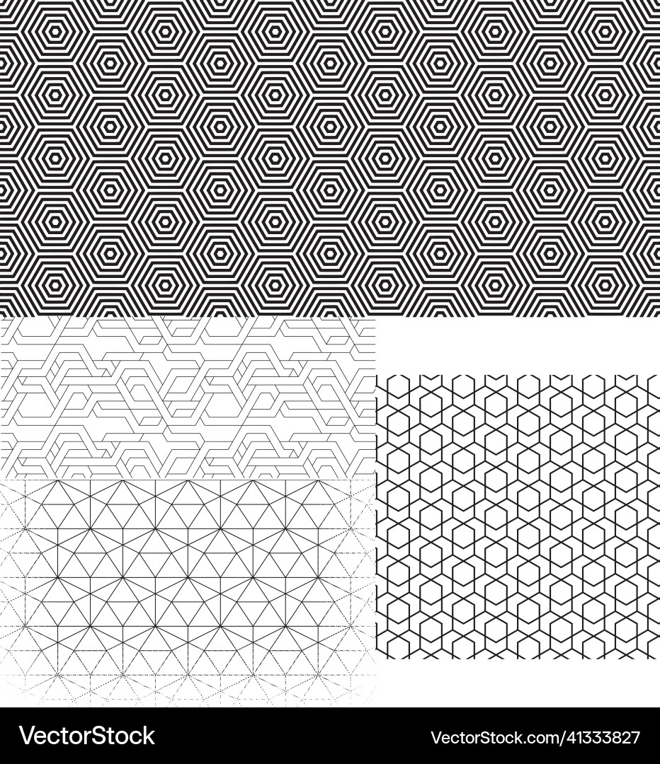 Some geometrics patterns set Vector Image