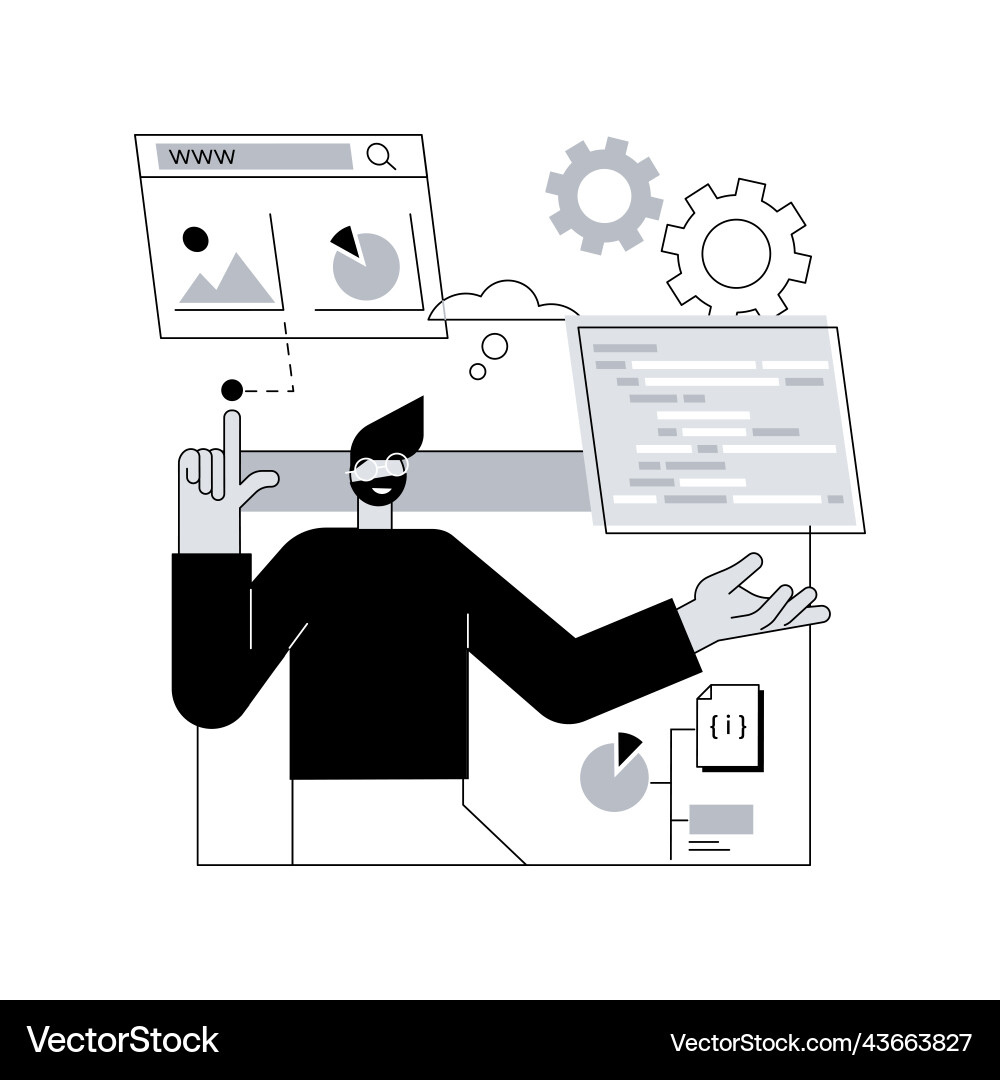 Website development abstract concept Website development abstract concept vector image