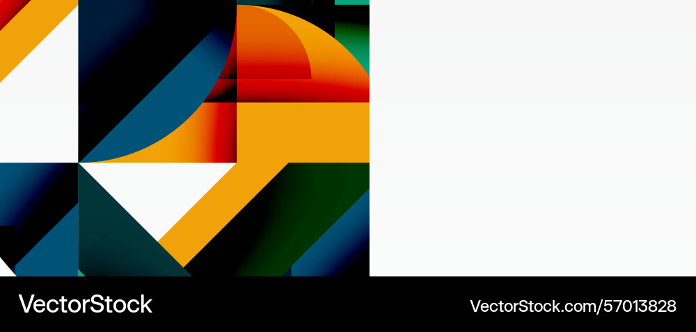 Abstract geometric shapes overlap creating vector image