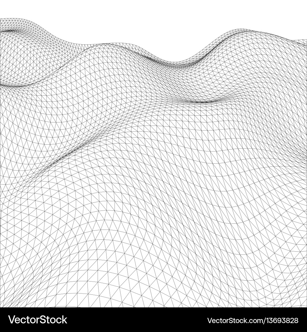 Abstract Wireframe Grid vector image