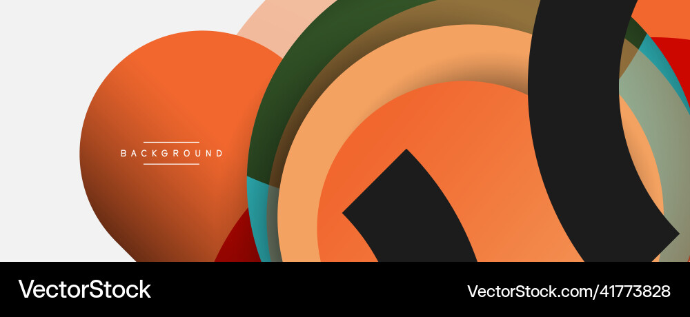 Circle and round shapes abstract background Vector Image