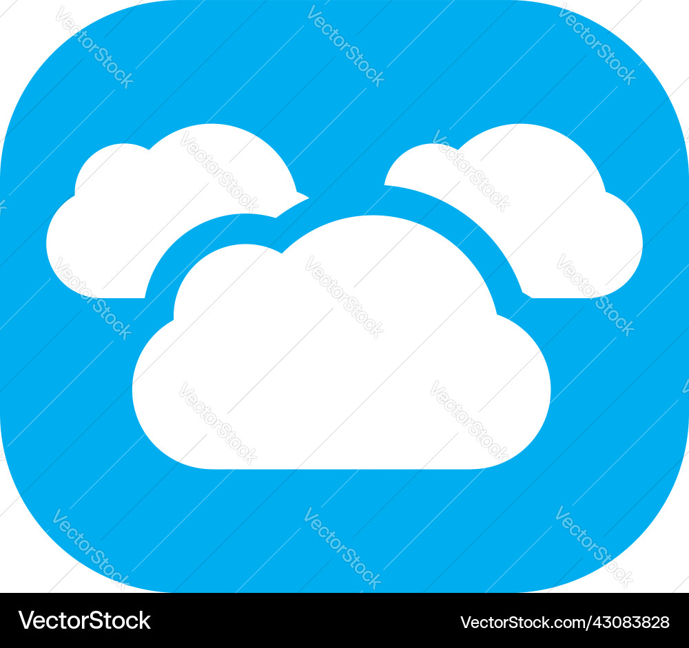 Cloud symbol icon shape for computing Cloud symbol icon shape for computing Vector Image