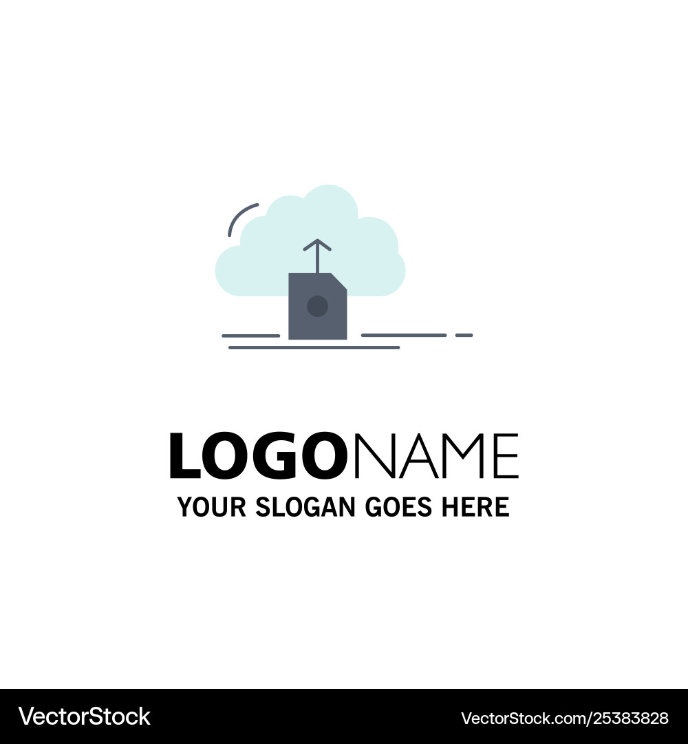 Cloud upload save data computing flat color icon Cloud upload save data computing flat color icon vector image