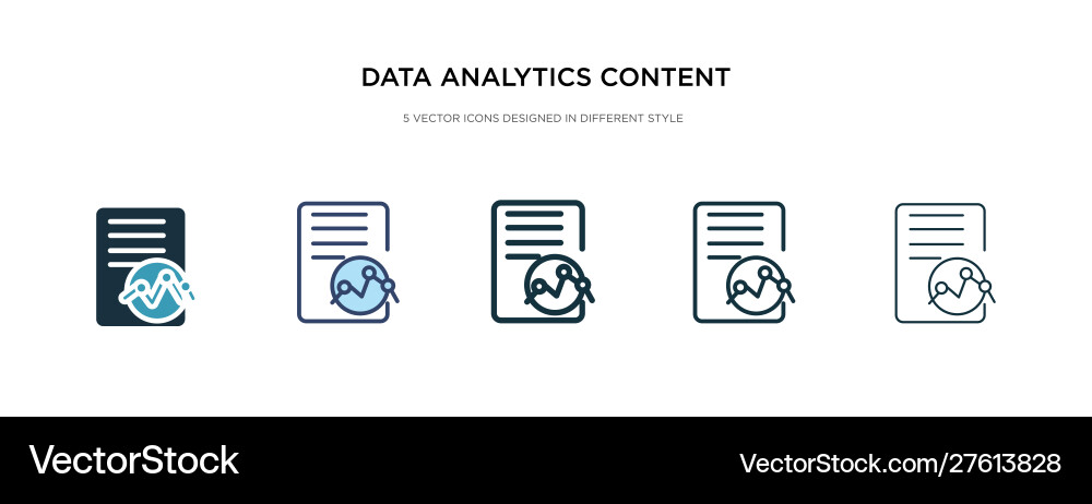 Data analytics content icon in different style vector image