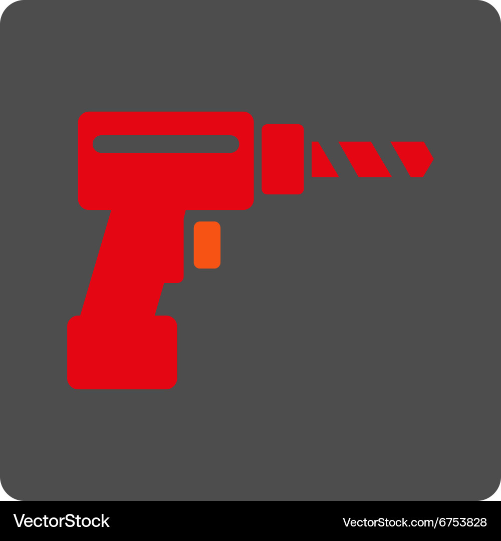 Drill rounded square button Vector Image