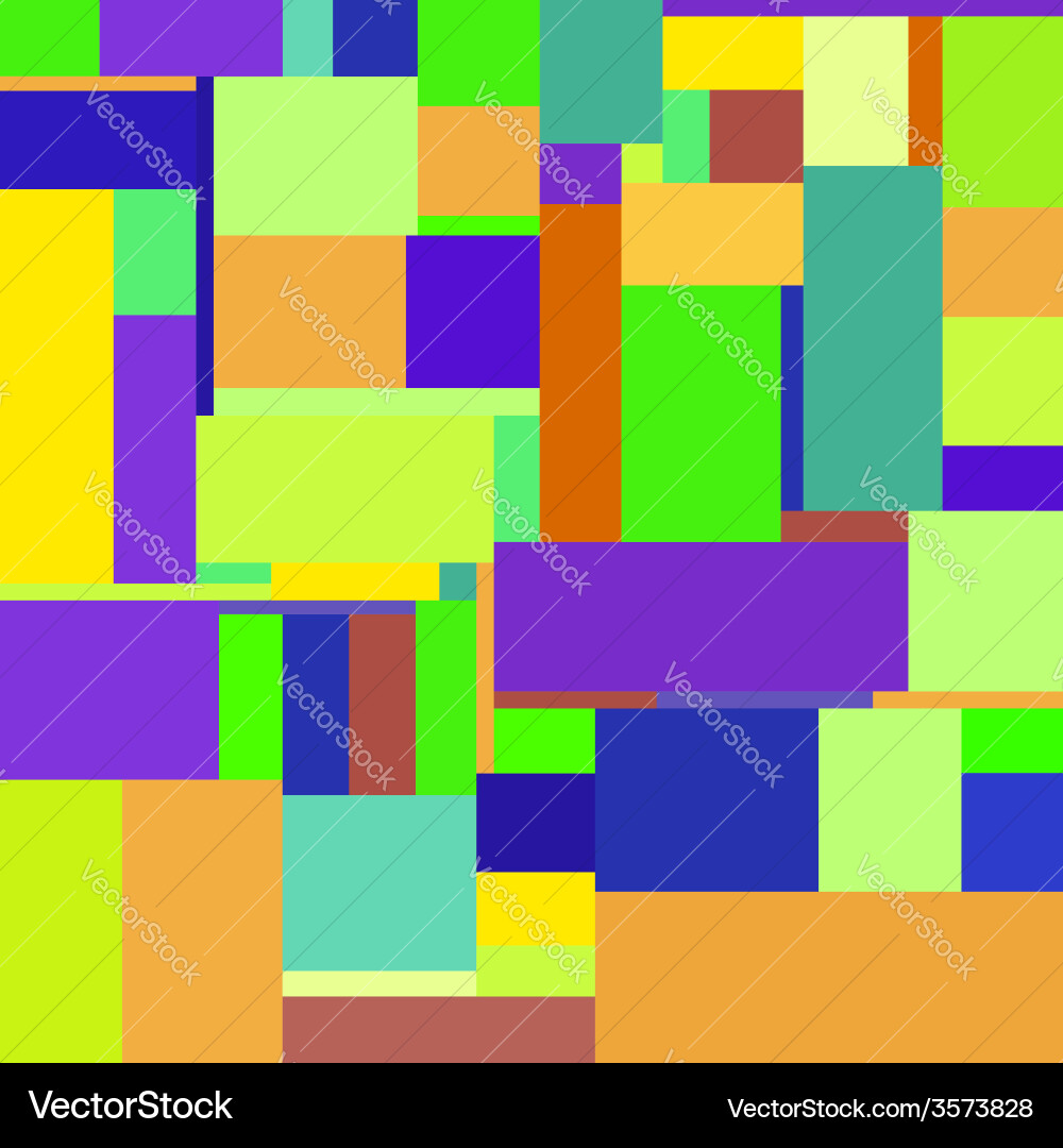 Flat colorful pattern with chaotic rectangles vector image