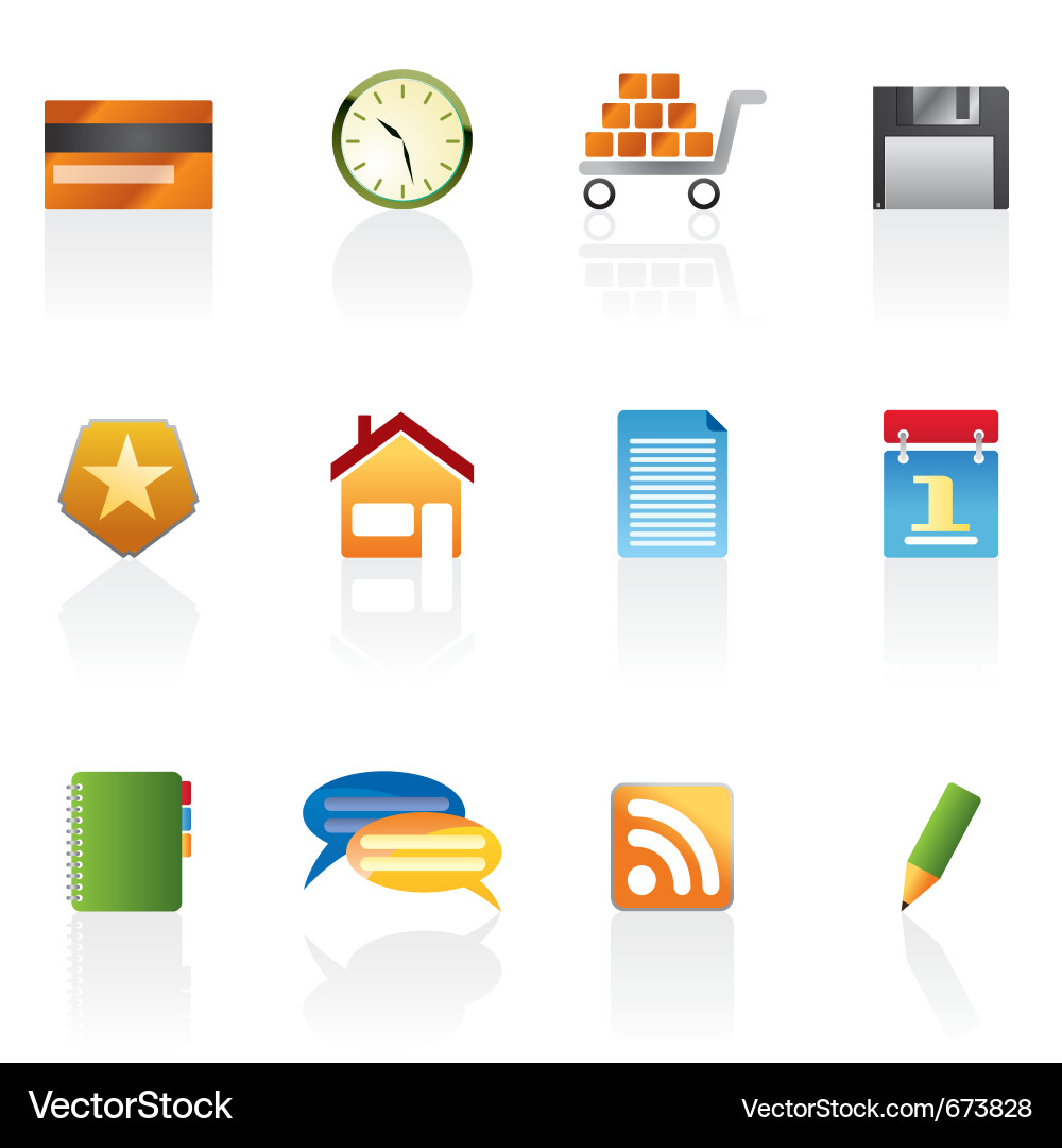 Internet and website icons vector image