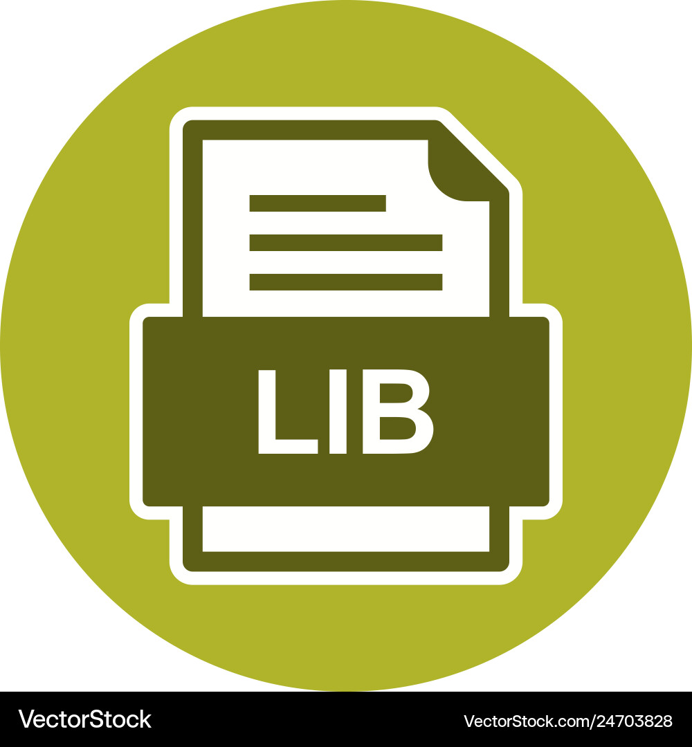 Lib file document icon vector image