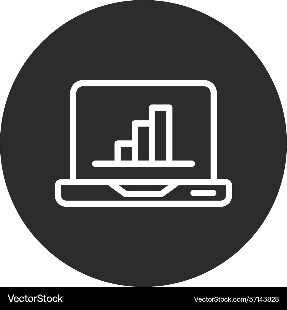 Progress report inverted circle black Vector Image