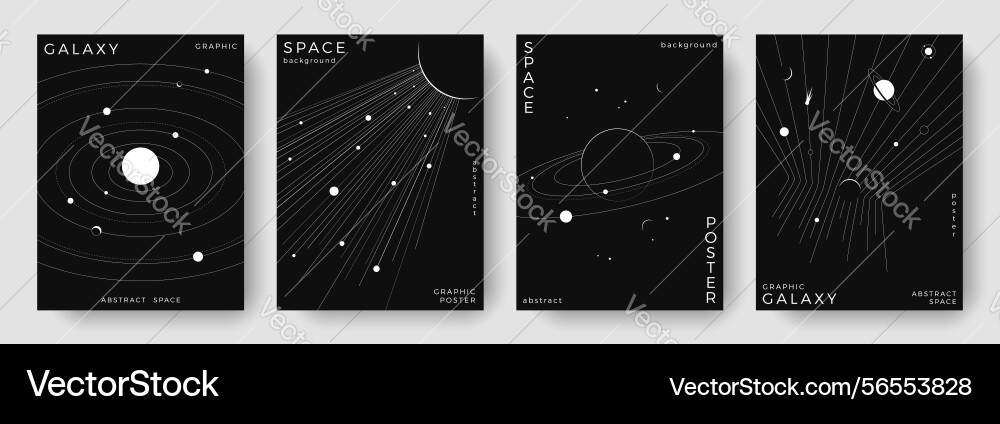 Set of abstract space astronomy backgrounds Set of abstract space astronomy backgrounds vector image