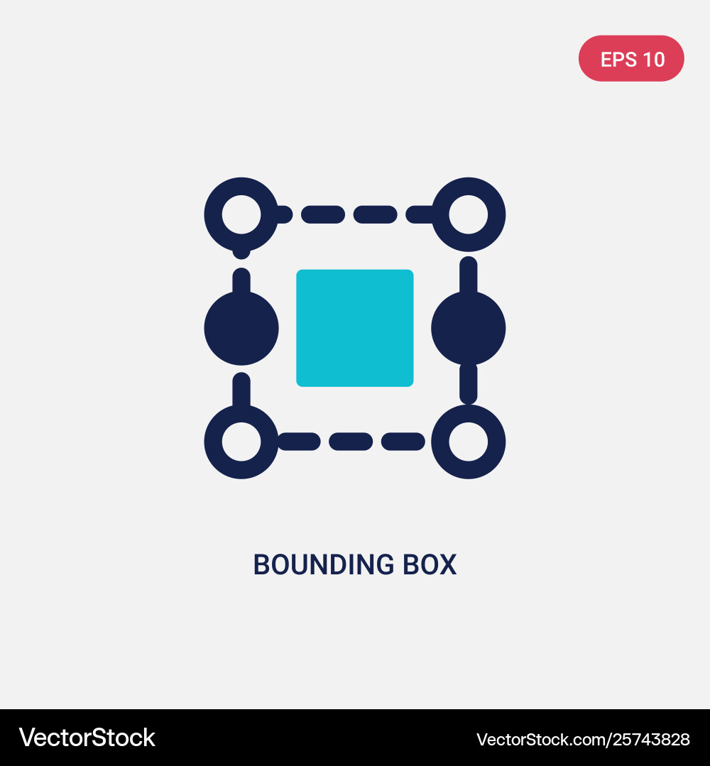 Two color bounding box icon from geometric figure Two color bounding box icon from geometric figure vector image