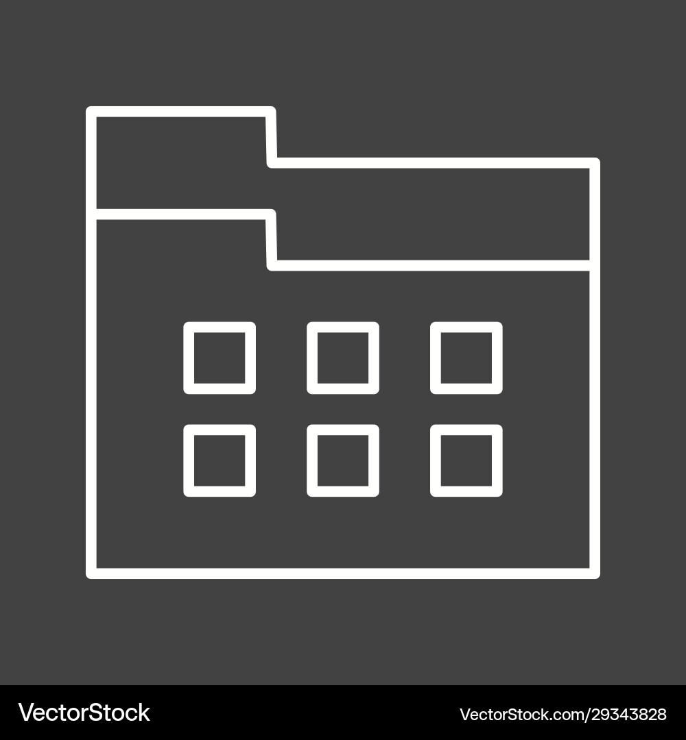 Unique file manager line icon vector image