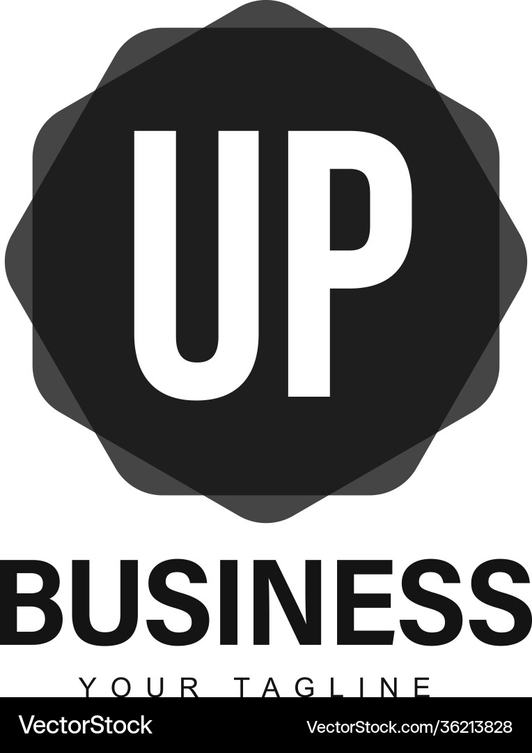 Up initial a logo design with abstract style Up initial a logo design with abstract style vector image