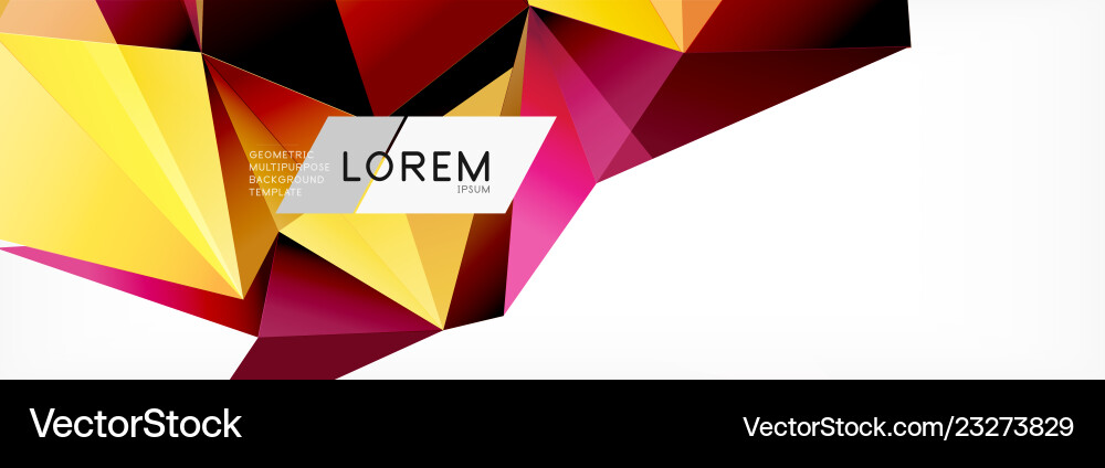 Abstract 3D Triangle Backdrop Vector Image