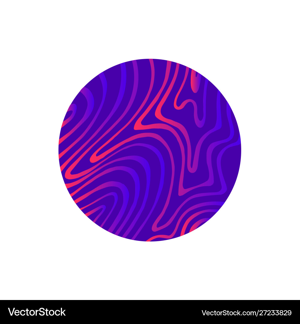 Abstract Neon Circle with Gradient Lines vector image