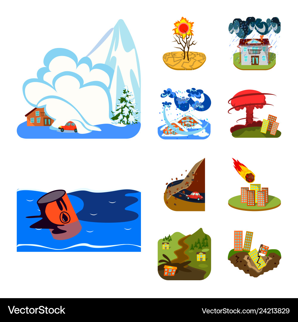 Cataclysm and disaster Royalty Free Vector Image