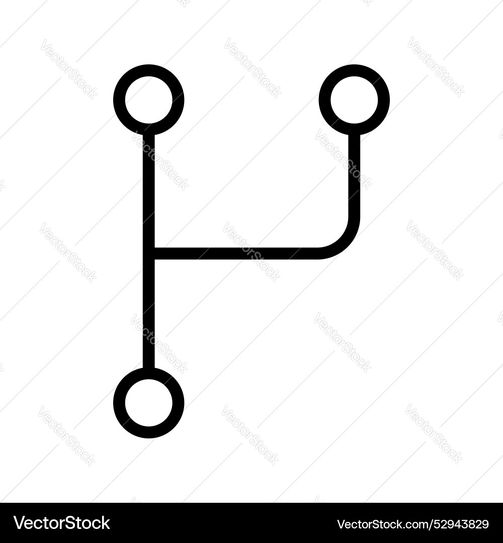 Code fork icon vector image