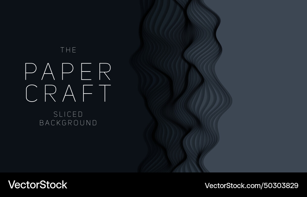 Dark paper layers 3d abstract gradient papercut Dark paper layers 3d abstract gradient papercut vector image