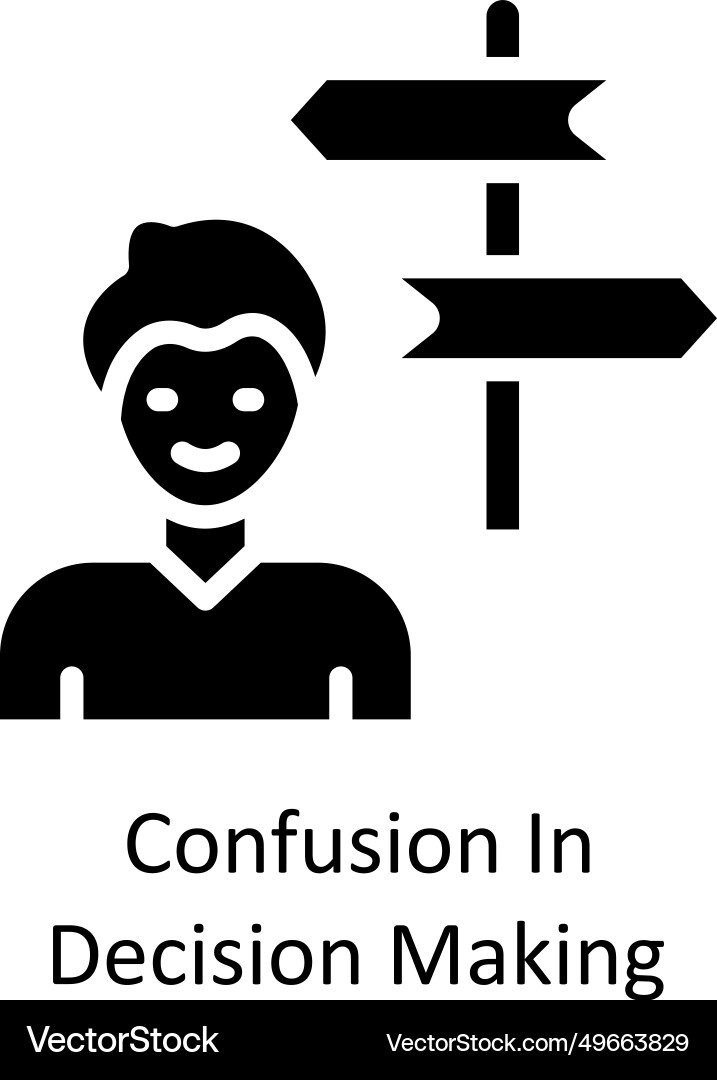 Decision making solid icon design illus vector image