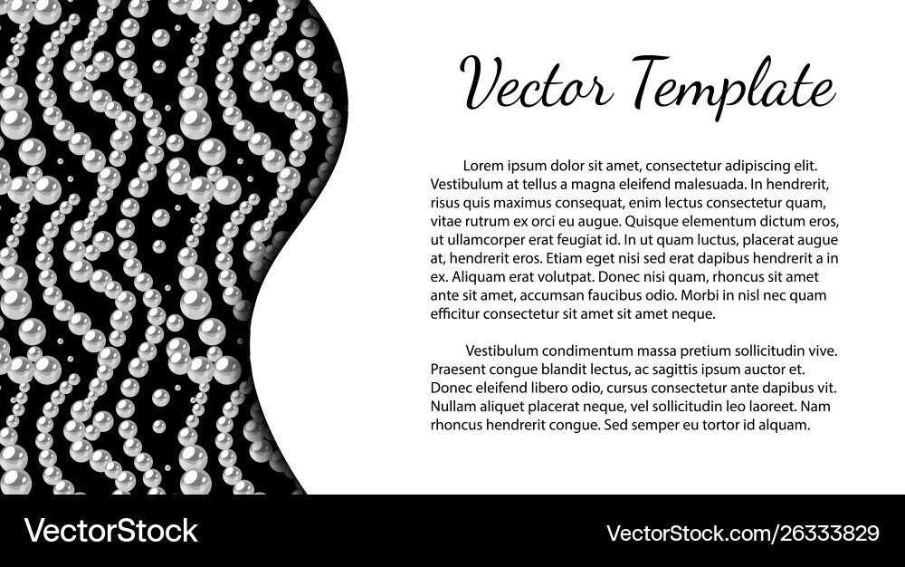 Elegant template with pearl pattern design Elegant template with pearl pattern design vector image