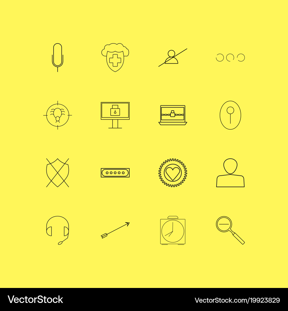 Internet of things linear icon set simple outline vector image