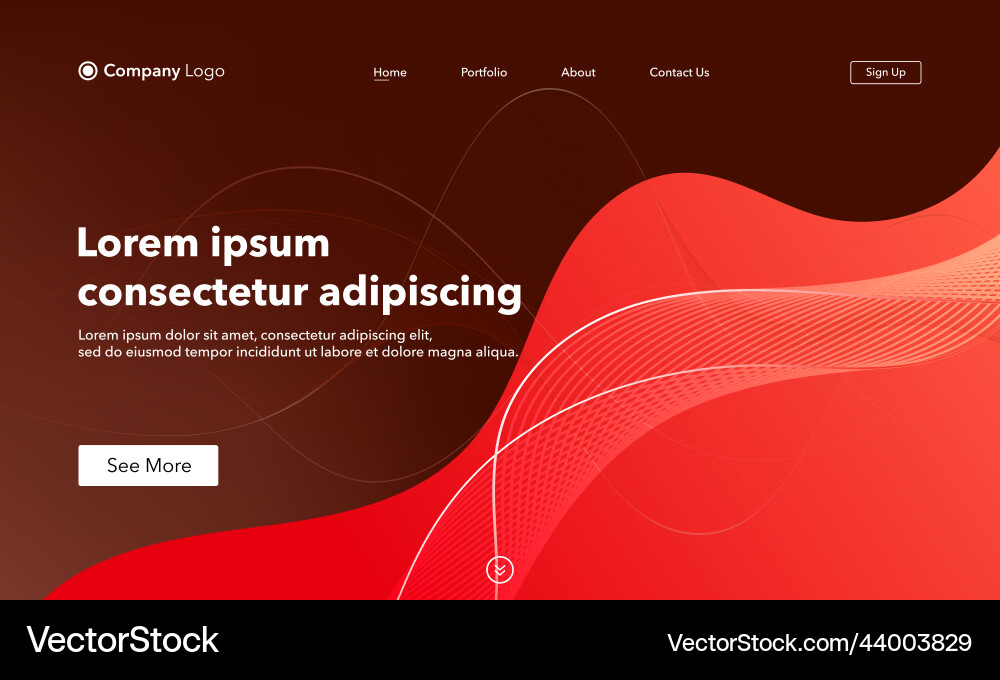 Landing page abstract background website template Landing page abstract background website template vector image