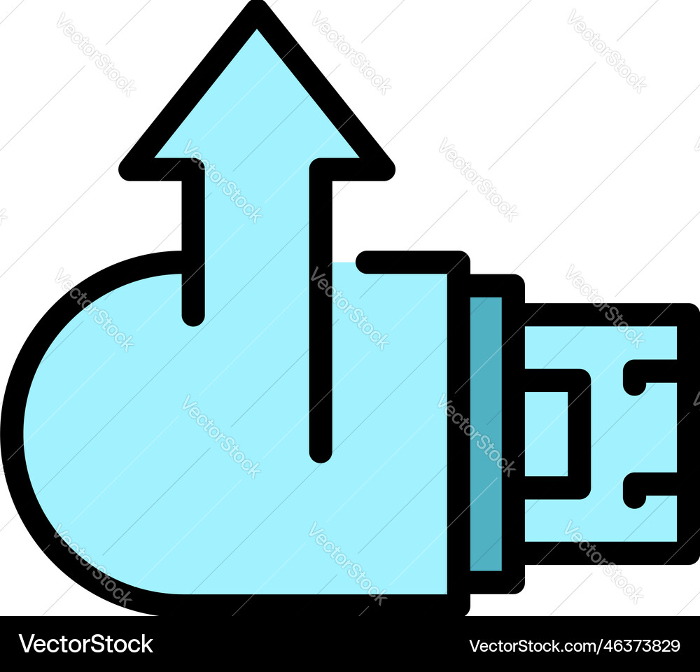 Memory stick backup icon flat Vector Image