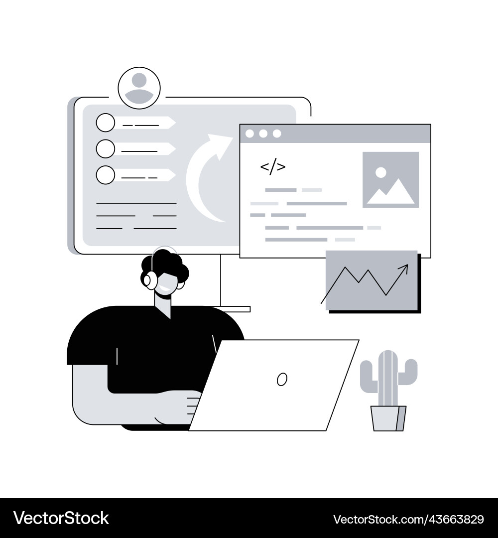 Microsite development abstract concept Microsite development abstract concept vector image