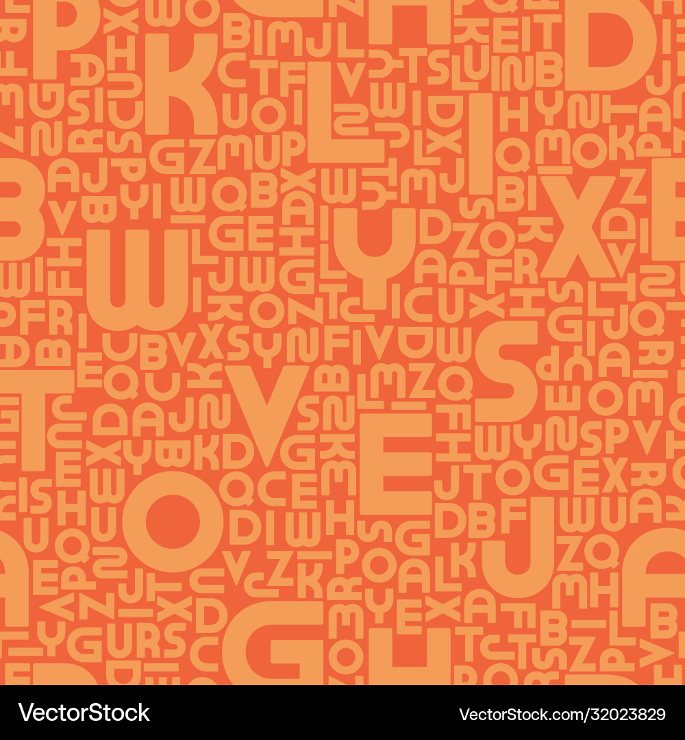 Orange nahtloses Alphabet Muster mit Latin Orange nahtloses Alphabet Muster mit Latin vektorbild